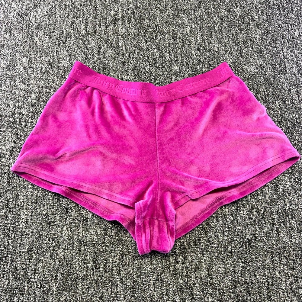 Juicy Couture Sleepwear Velour Lounge Shorts Womens Medium Pink Rhinestones